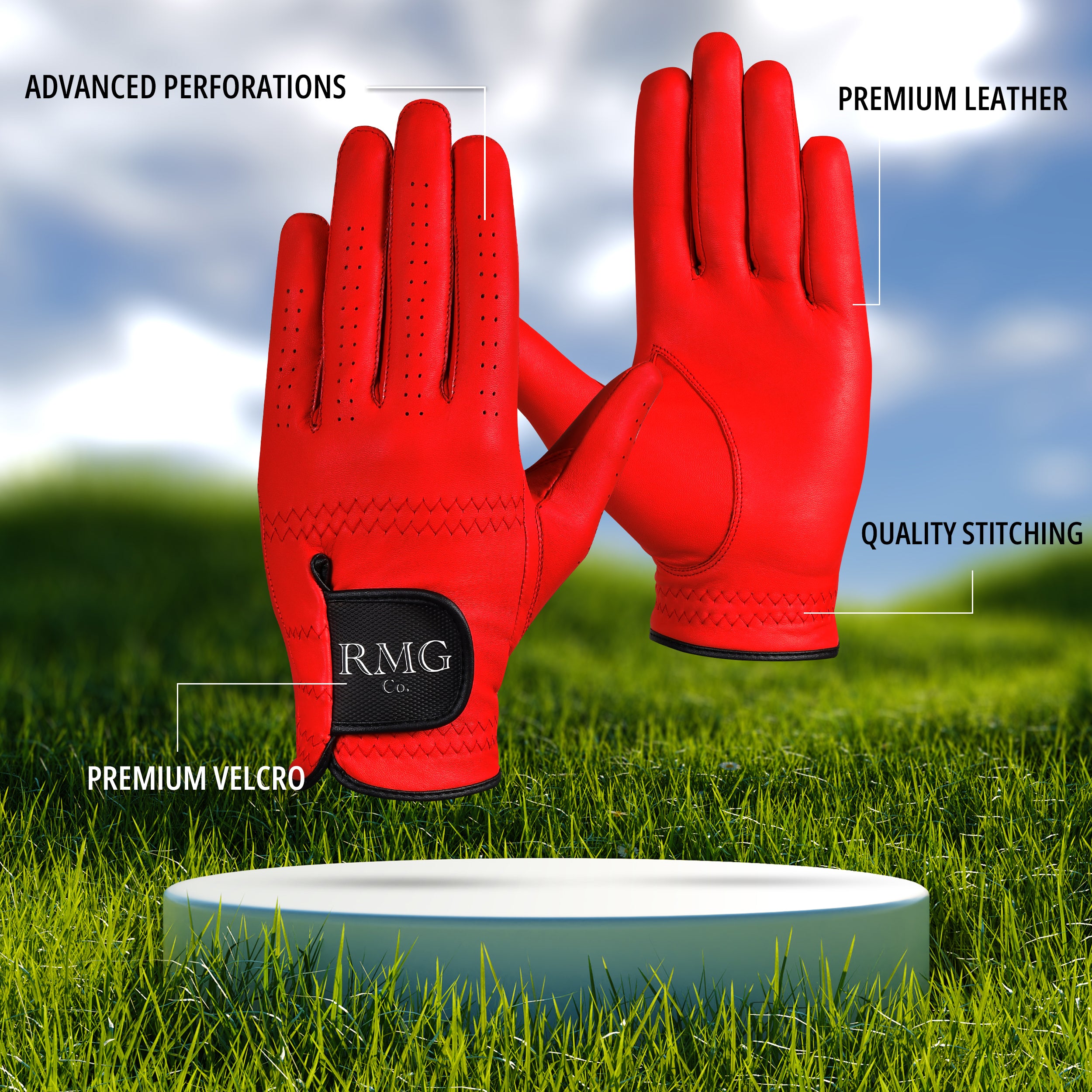 Cherry Red Golf Glove