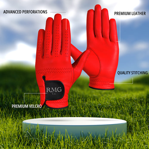 Cherry Red Golf Glove